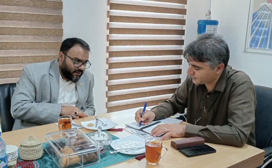 نشست مدیرعامل شرکت شهرک های صنعتی استان با سرپرست پارک علم و فناوری سیستان و بلوچستان 